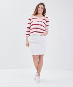 Jupe droite blanche vue d ensemble