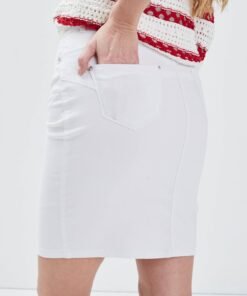 Jupe droite blanche dos