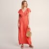 robe-longue-droite-a-lacage-orange-clair-femme-vue-d-ensemble-2