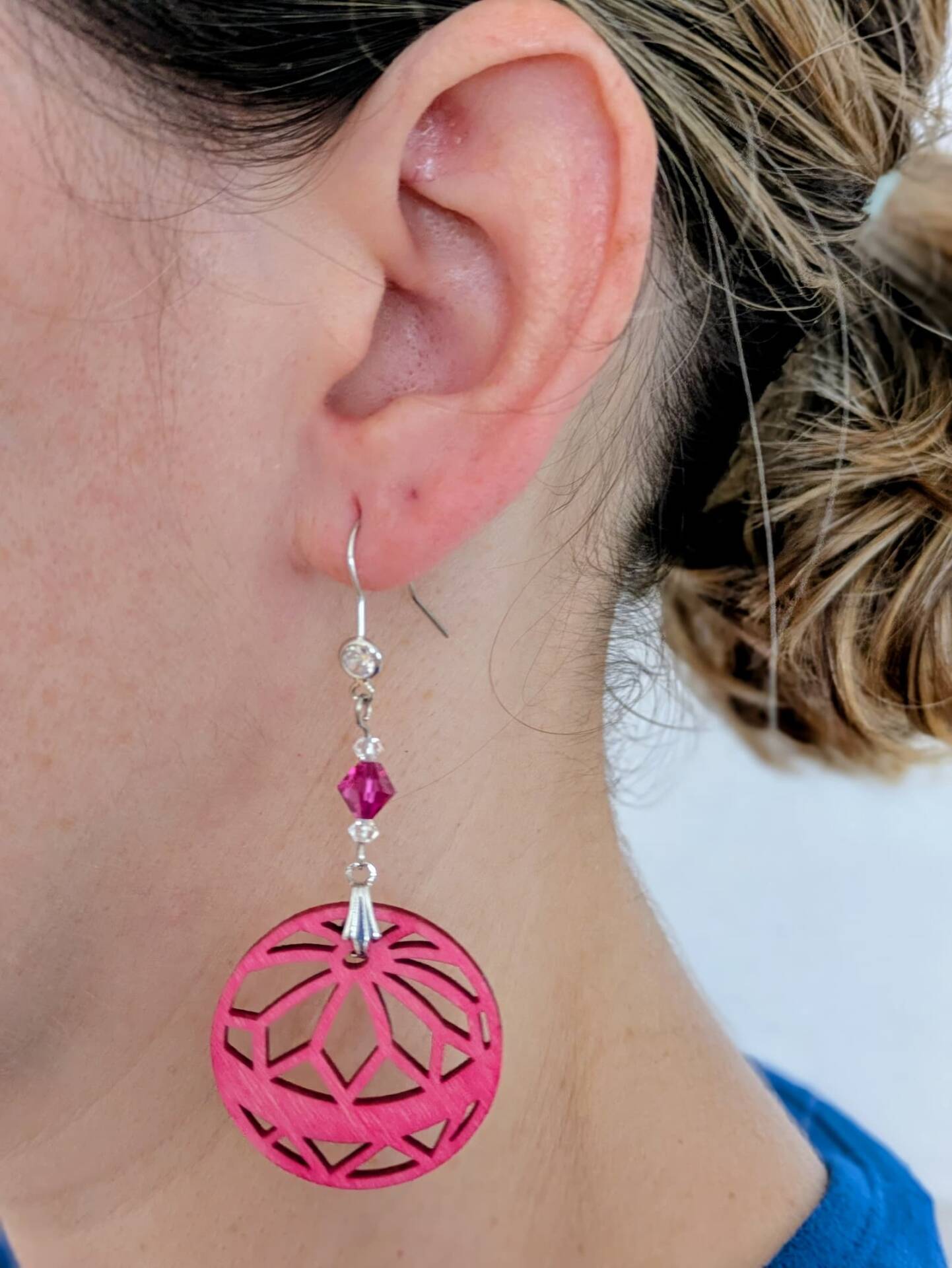 Boucles d'oreilles Hanasaki - Rose - issues de la Collection Kumiko